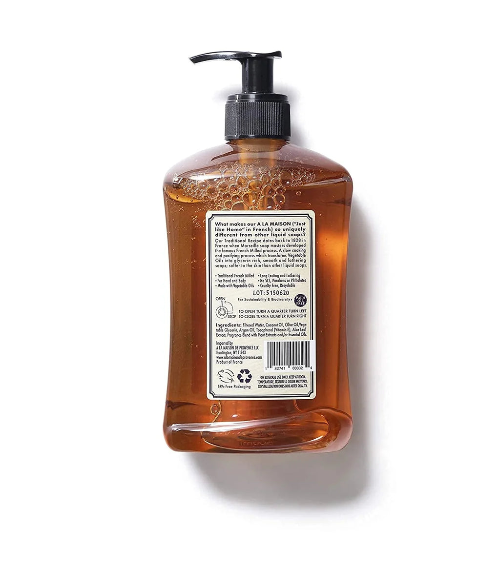 A LA MAISON Lavender Aloe Liquid Hand Soap - Triple French Milled Natural Moisturizing Soap (2 Pack, 16.9 oz Bottle)