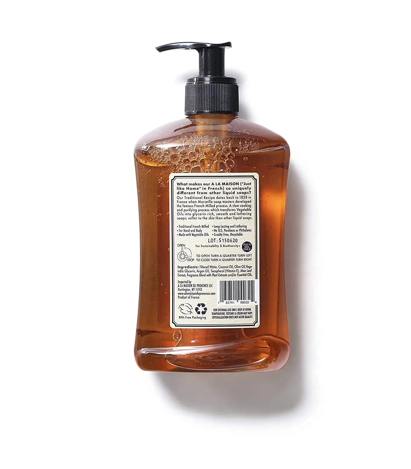 A LA MAISON Lavender Aloe Liquid Hand Soap - Triple French Milled Natural Moisturizing Soap (2 Pack, 16.9 oz Bottle)
