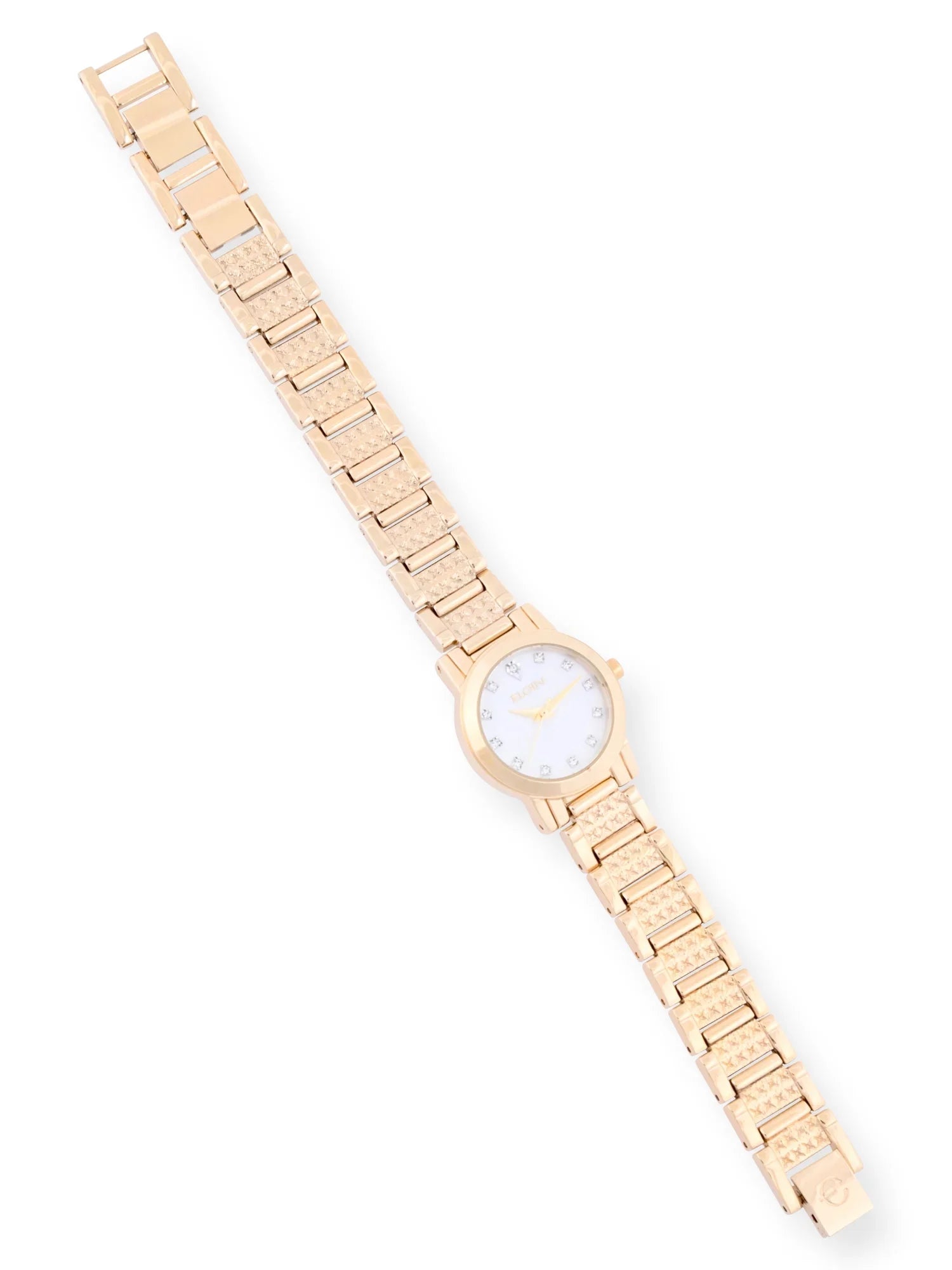 Ein Adult Female Watch and Bracelet Set in Gold with Czech Stones and MOP Dial (EG180011ST)