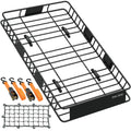 Mockins Rooftop Cargo Carrier Basket - Adjusts from 43-64"L x 39"W x 6"H | 250 lbs. Capacity Cargo Basket + Exterior Automotive Accessories.