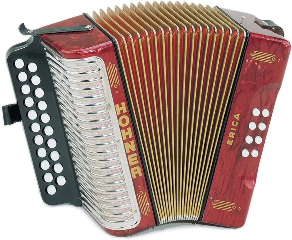 Hohner Accordions Erica GC Two-Row Accordion Pearl Red