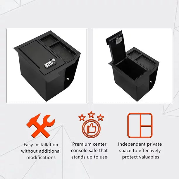 KOJEM Center Console Gun Safe Storage Box Vault Compatible with 2007 - 2013 Tundra, 2008 - 2021 Sequoia