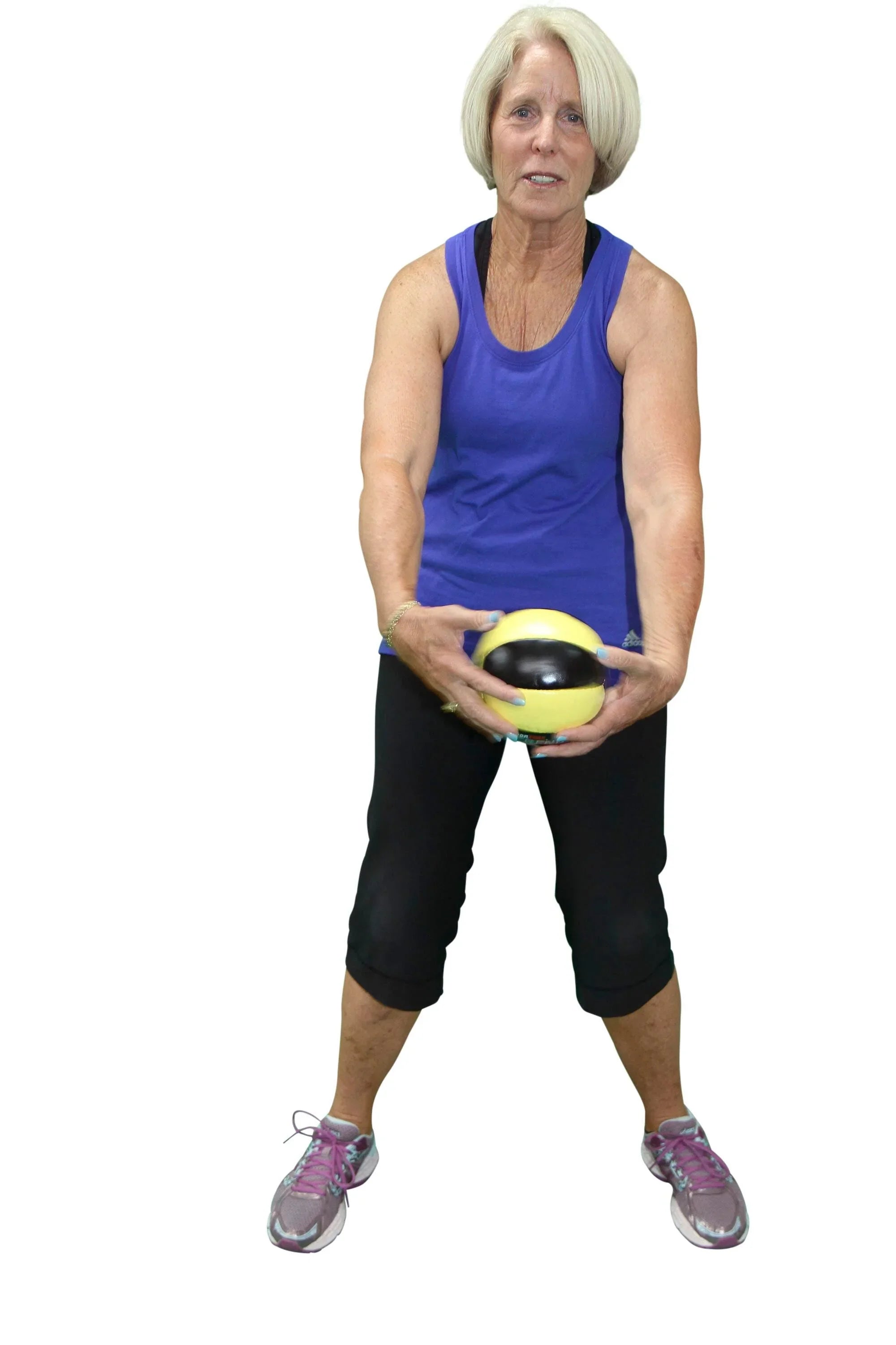 Sportime Strength Medicine Ball, 2 Pounds, 6 Inches, Yellow and Dark