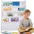 iRerts Kids Bookcase Wood Bookshelf and Storage for Toddler 4 Tier Book Organizer Classroom Bookshelf, White