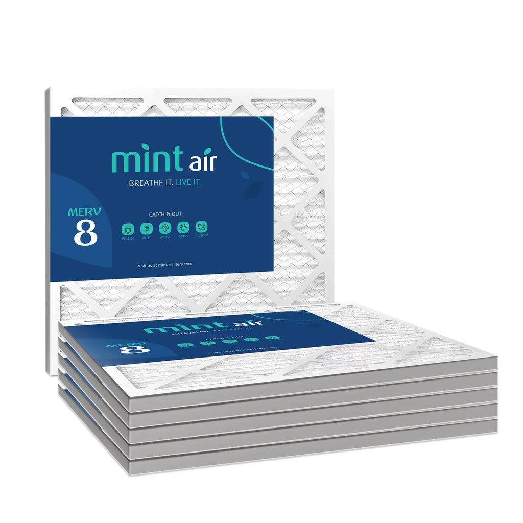 Mint Air, 12x12x1 Air Filter MERV 8, Pleated HVAC AC Furnace Filters (6 Pack)