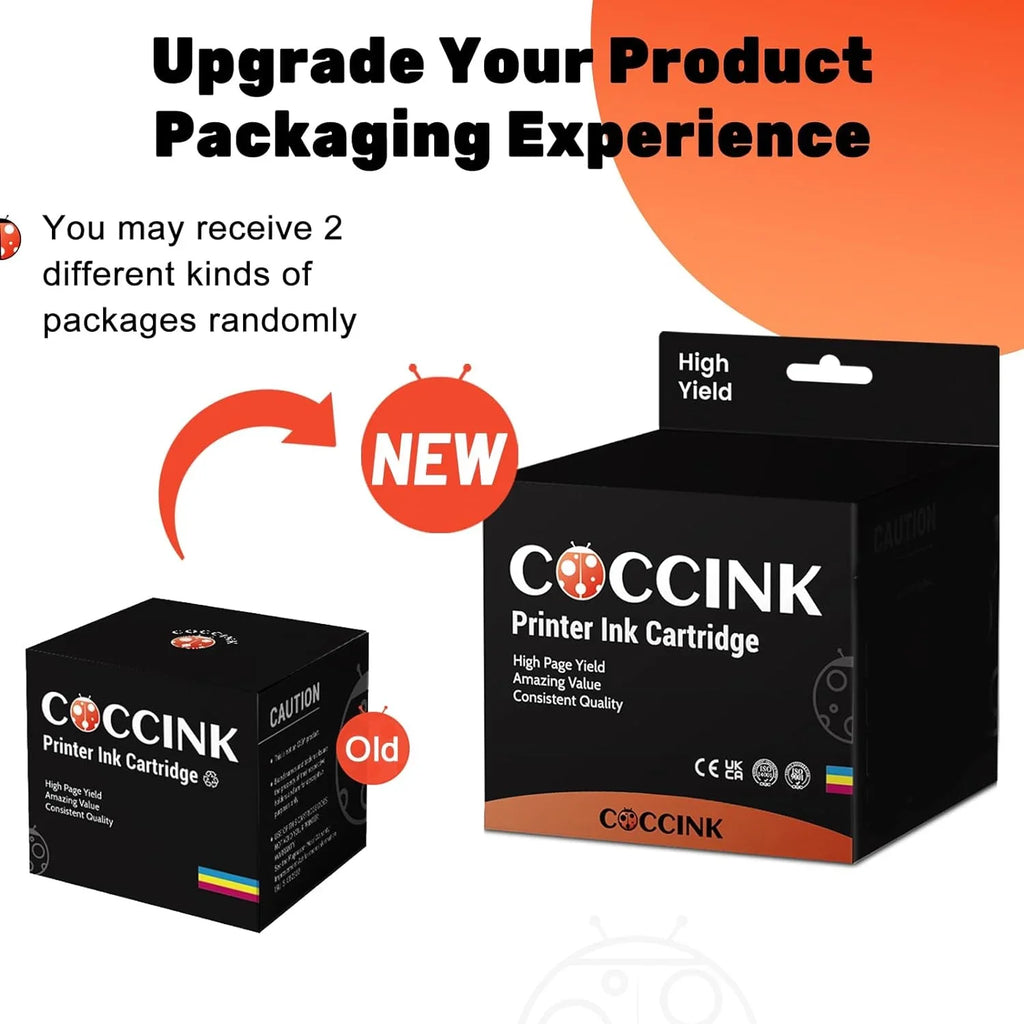 COCCINK 62XL Ink Cartridge Replacement for 62 XL for Envy 5660 7645 7640 5642 5643 5640 OfficeJet 250 5740 200 5746