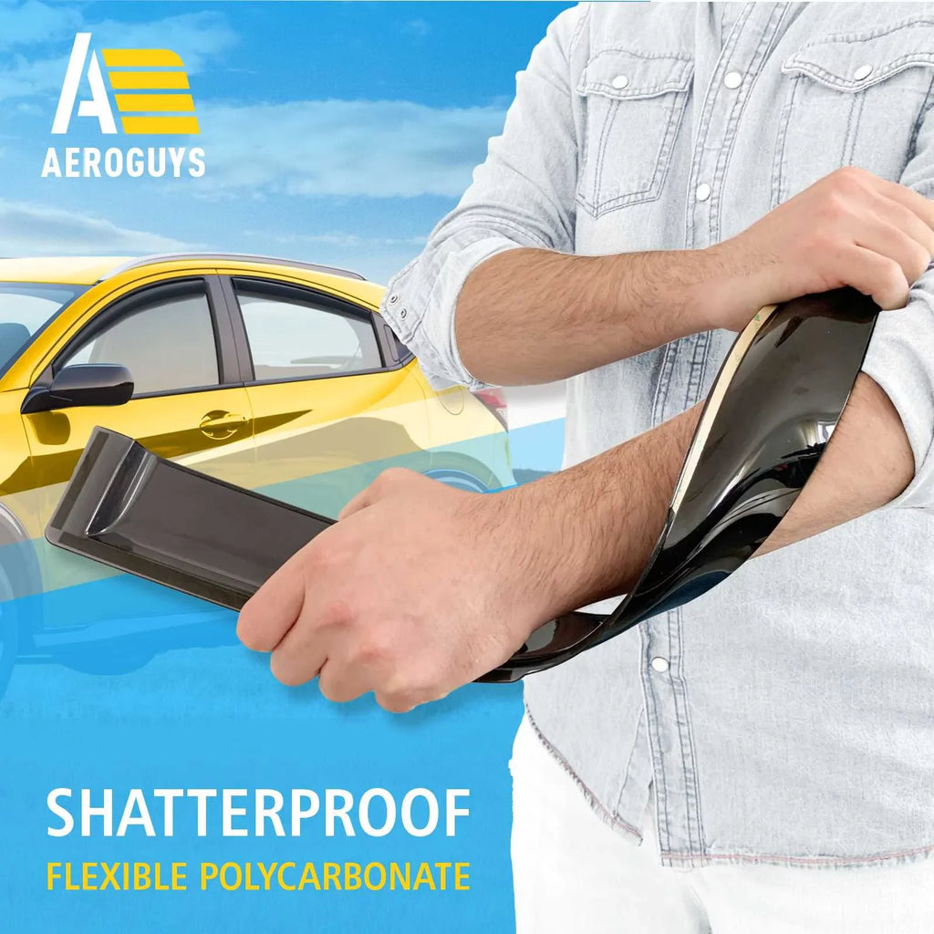 AEROGUYS In-Channel Window Deflectors Extra Durable Window Visors Rain Guards Fit for Honda HR-V 2016-2022, Sun Visors, Wind Vent Visors, Car Accessories - 4 pcs. AG0157