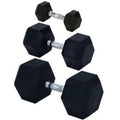 Rubber Encased Solid Hex Dumbbell, 30 lbs