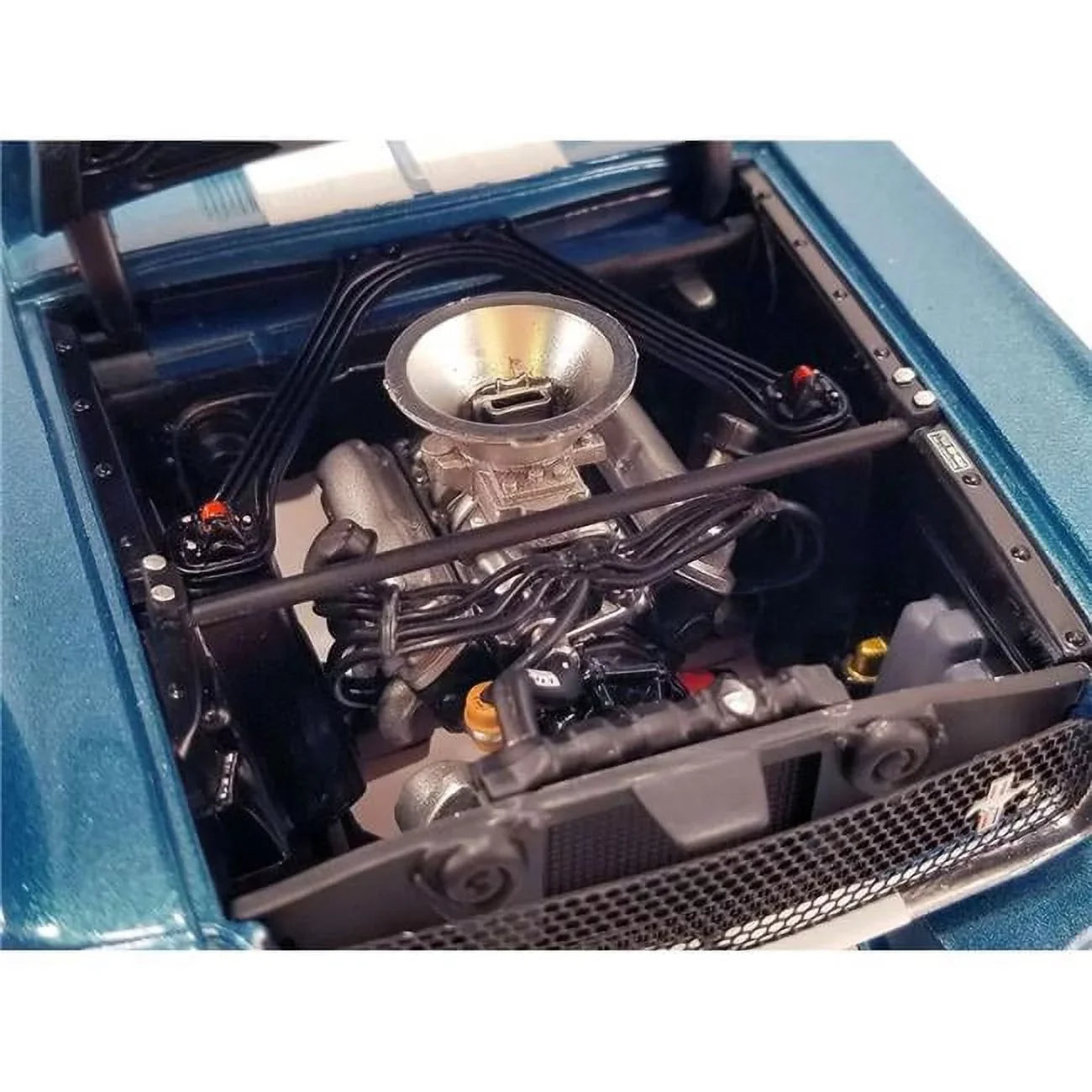 No.11B 1965 Shelby GT 350R Mark Donahue Dockery Ford Blue Metallic with White Stripes Limited Edition to Worldwide 1-18 Scale Diecast Model Car - 600 Piece