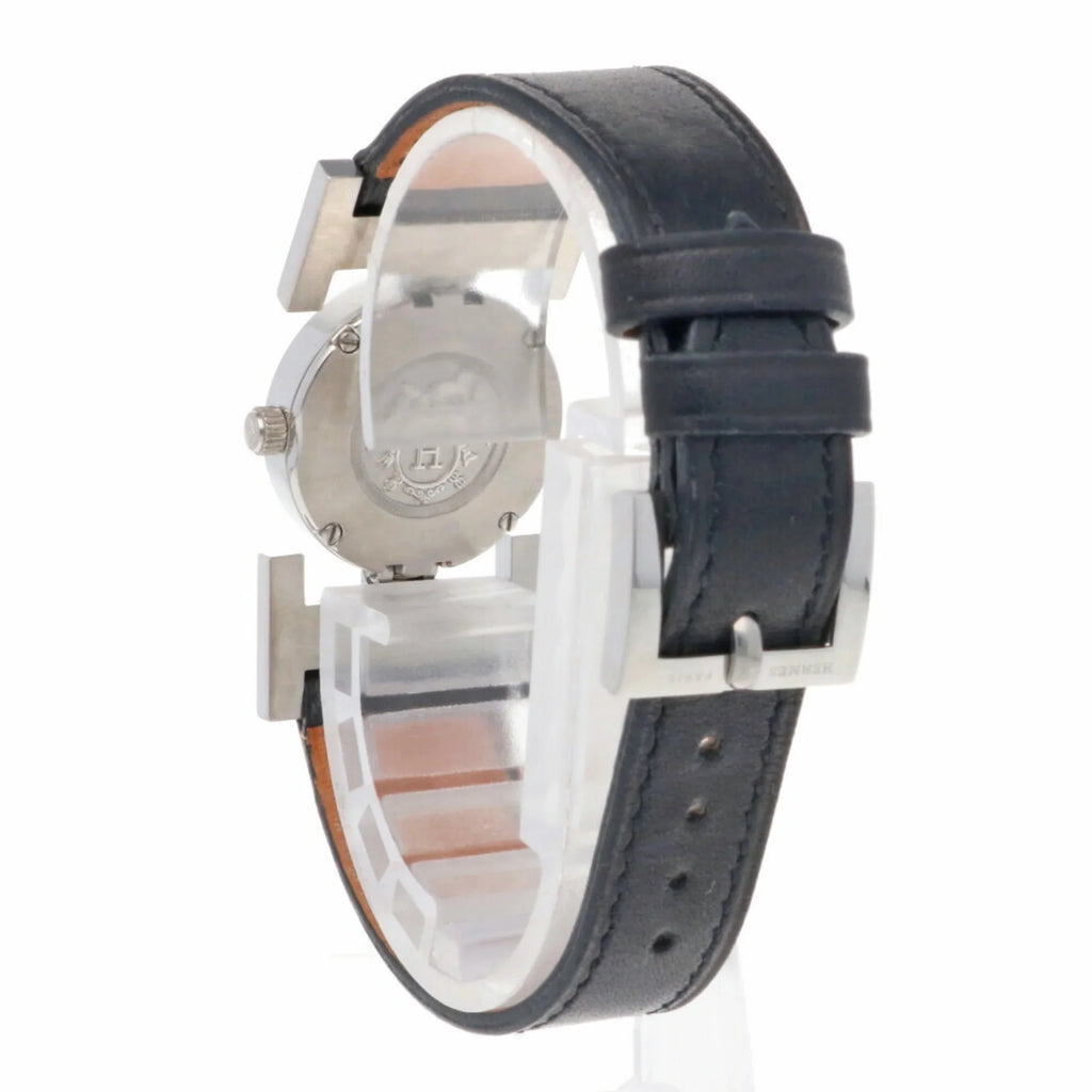 Pre-Owned Hermes Paprika Watch Stainless Steel PA1.230 Quartz Ladies HERMES Diamond Bezel (Good)