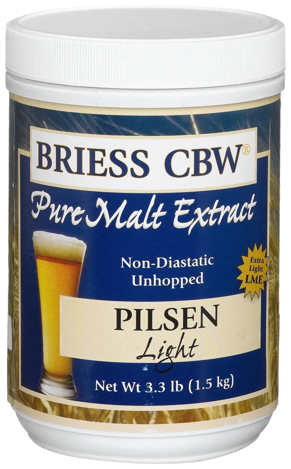 Briess CBW Malt Extract, Pilsen Light, 3.3-Pound Jars (Pack of 2)