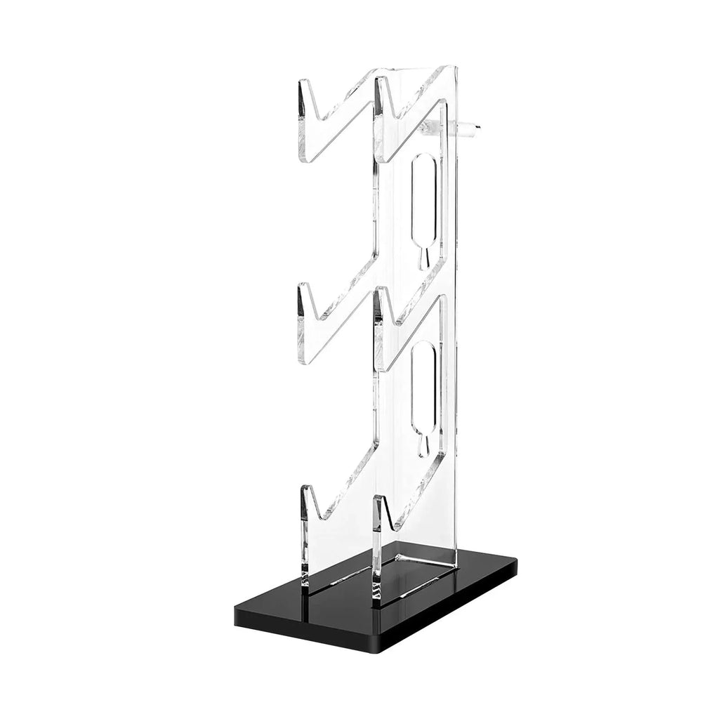 3 Tier Controller Bracket Gadget Non Slip Mat Durable Transparent Decoration Acrylic Headset Hanger for Game Desk Controller Accessories PS5 Dark