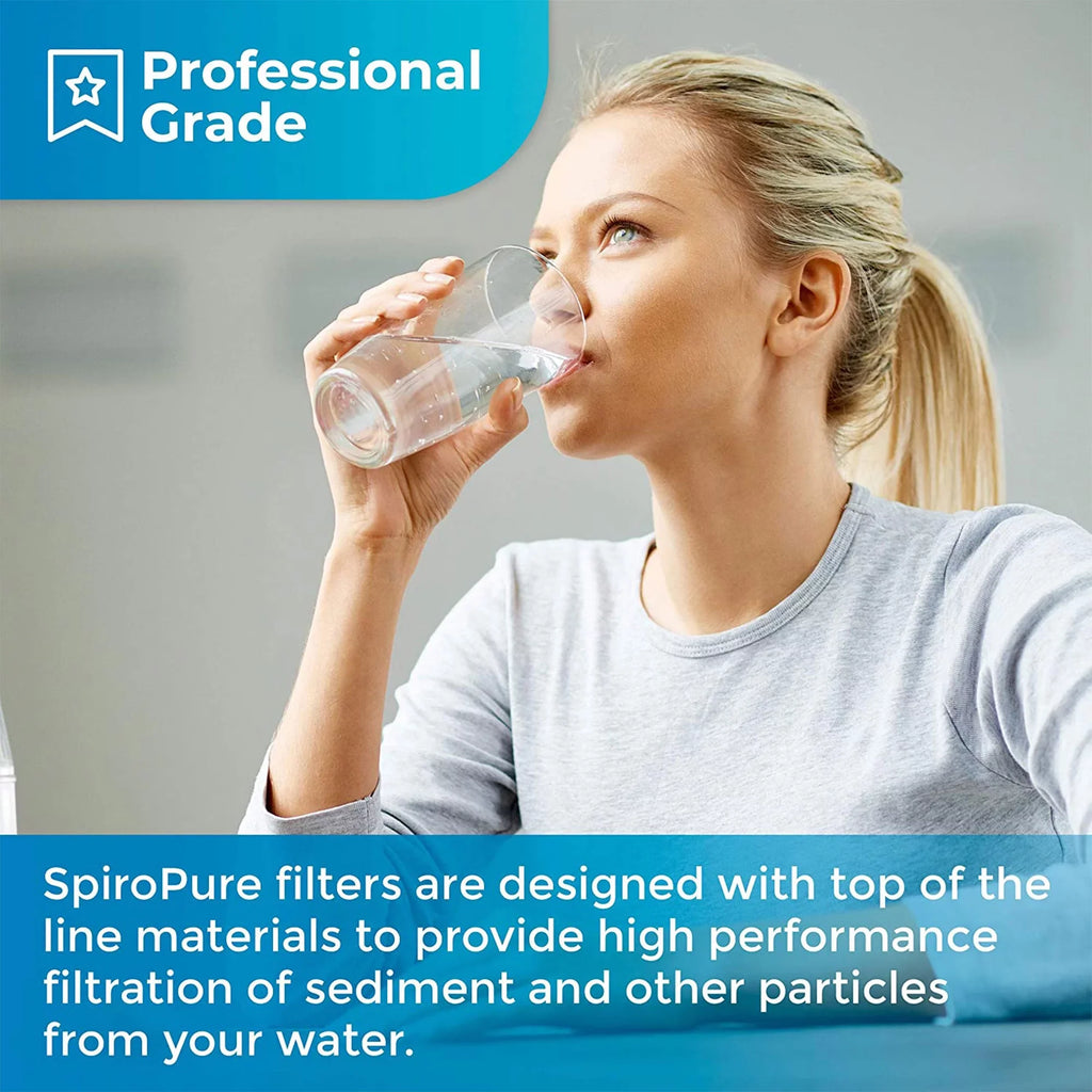 SpiroPure 10 x 4.5" Pleated Polyester Filter Cartridge, 30 Micron (8 Pack)