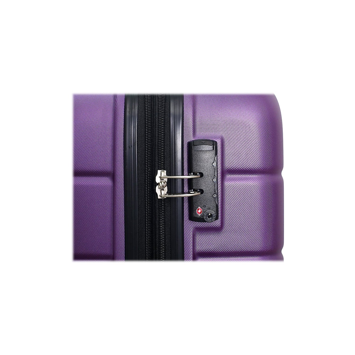 DUKAP RODEZ Plastic 4-Wheel Spinner Luggage Purple (DKROD00M-PUR)