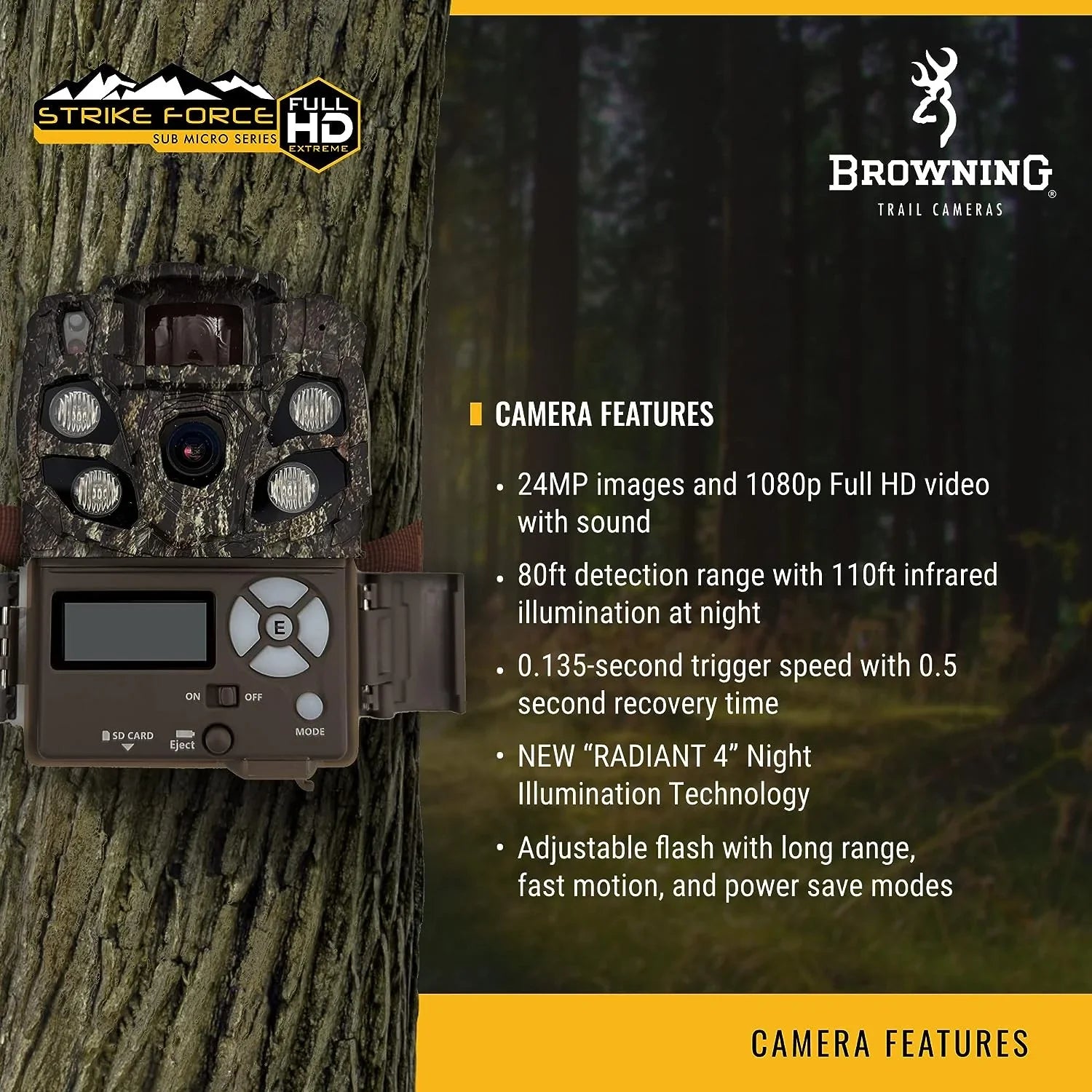 Browning Strike Force Full HD Extreme Trail Camera SD Card Sold Separately