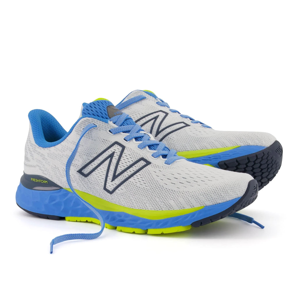 New Balance Men's Fresh Foam 880v11 Running Shoe - Color: White/Helium - Size: 11 - Width: Regular