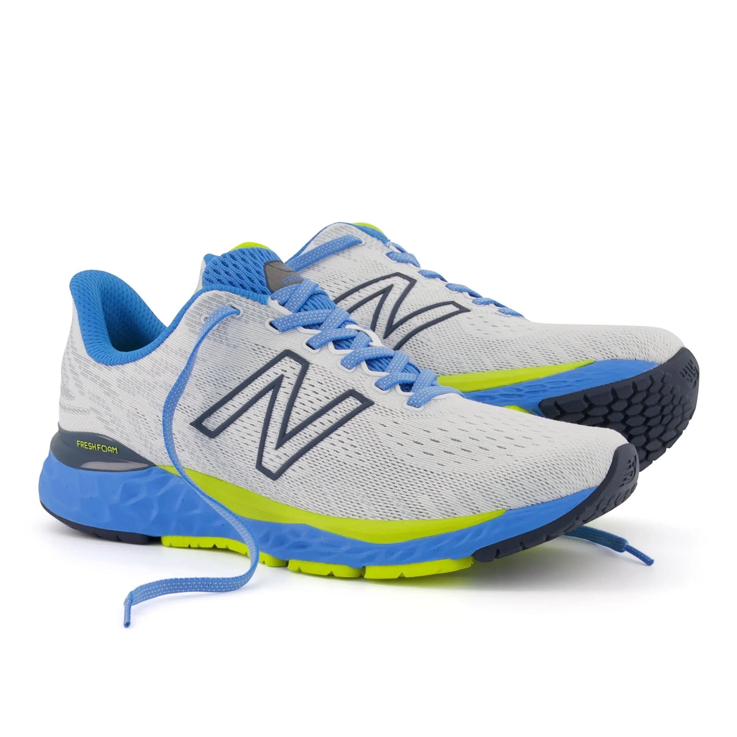 New Balance Men's Fresh Foam 880v11 Running Shoe - Color: White/Helium - Size: 11 - Width: Regular