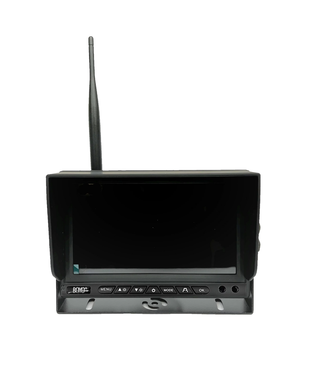 BOYO VTC701AHD-Q2 Vehicle AHD Backup Camera System with 7” Monitor and Backup Camera for Car, Truck, SUV and Van (2 Channel)