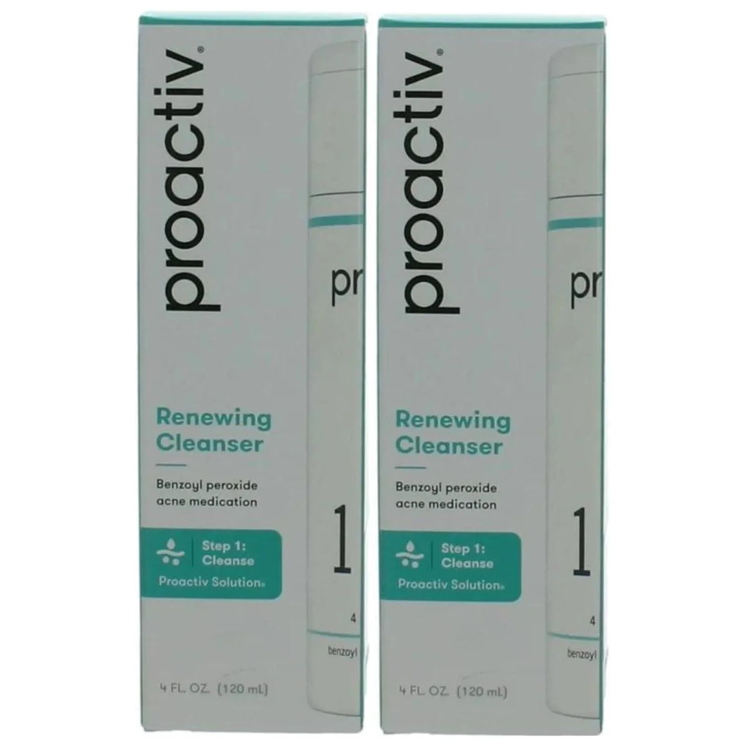Proactiv Solution Renewing Cleanser Acne Medication Step 1 Cleanse Pack of 2, 4 oz Each