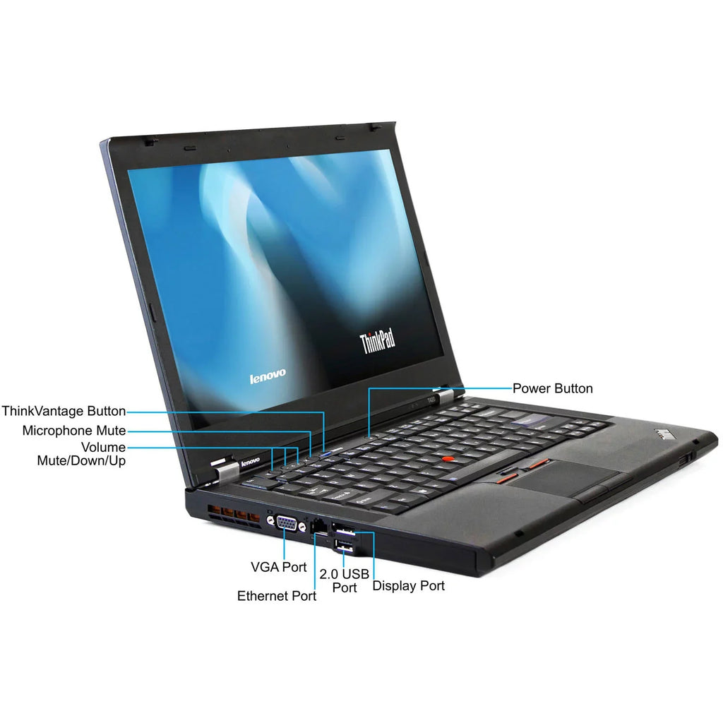 ThinkPad T420 14.1 Inch Laptop i5 2.50 GHz 8GB 128 GB HDD Windows 10 Pro (Used)