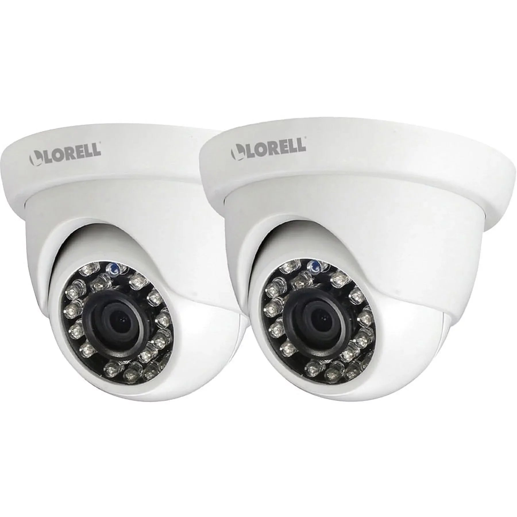 Lorell 5 Megapixel HD Surveillance Camera, 2 Pack, Dome, White