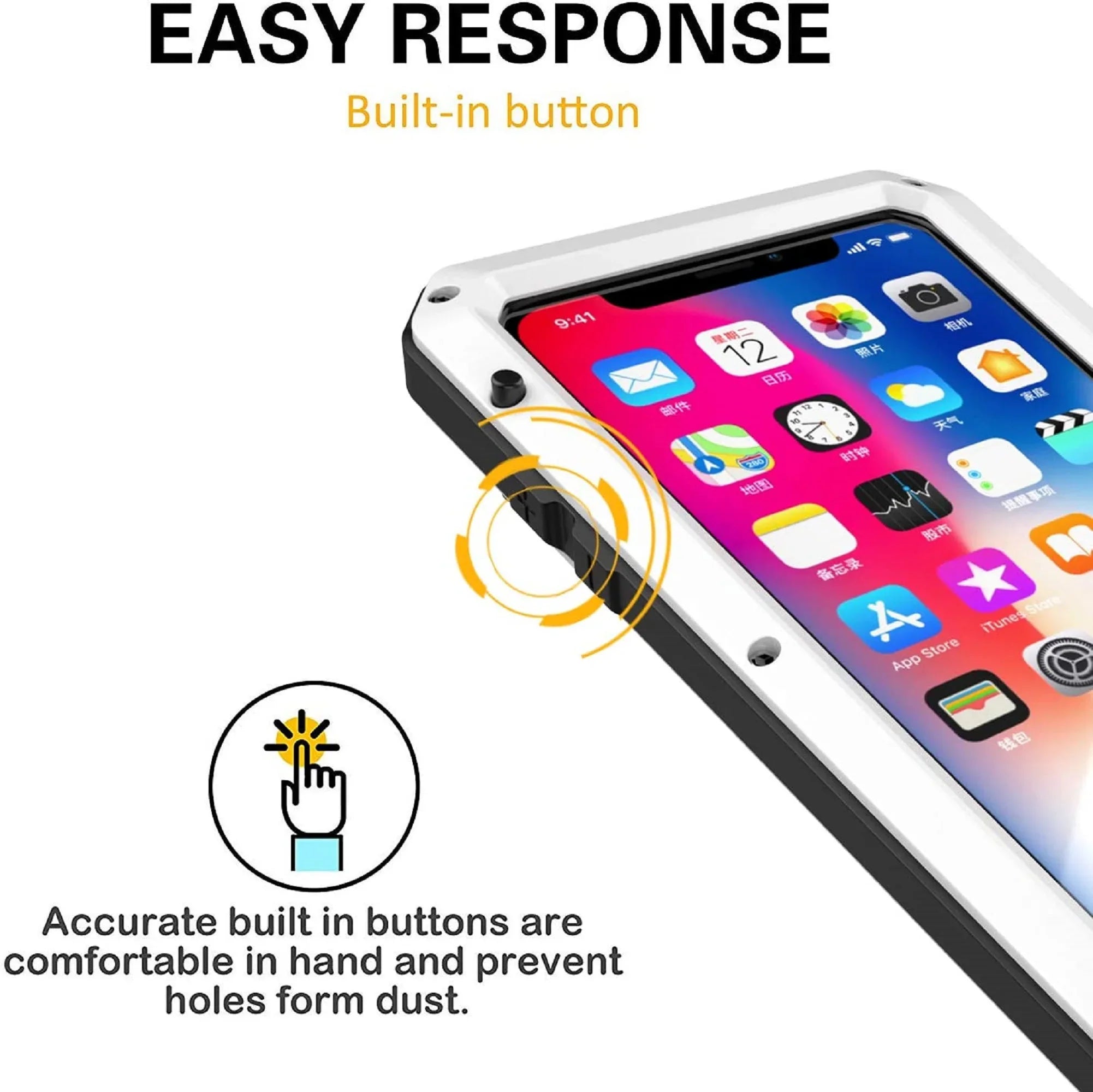 Gorilla Glass Aluminum Metal iPhone 5s Case (Silver) Heavy Duty Military Grade Shockproof and Scratch Resistant Protection, Rugged Outdoor Travel