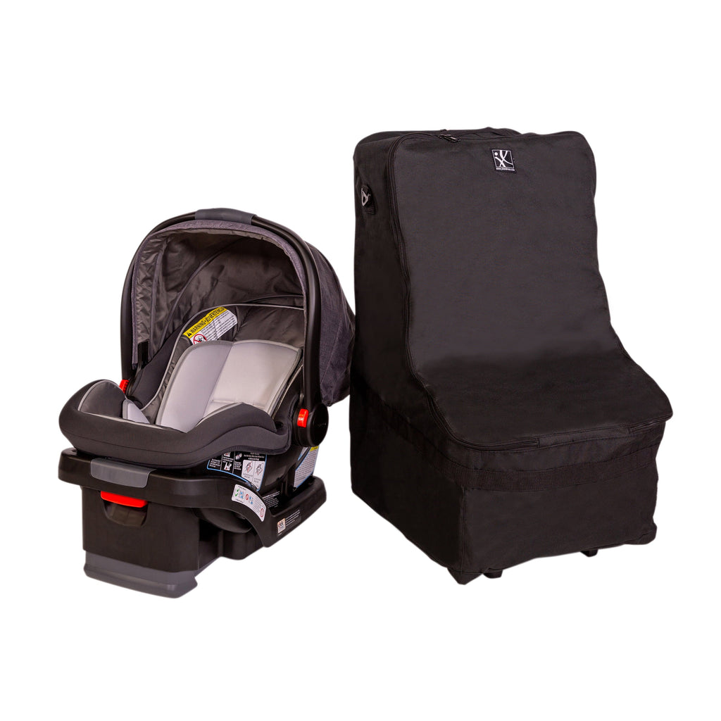 J.L. Childress Wheelie Car Seat Travel Bag and Carrier with Wheels, Dark