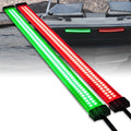 Red Green 132 LED 2-Row Marine Navigation Light Strip Kit for Kayak Pontoon Boat