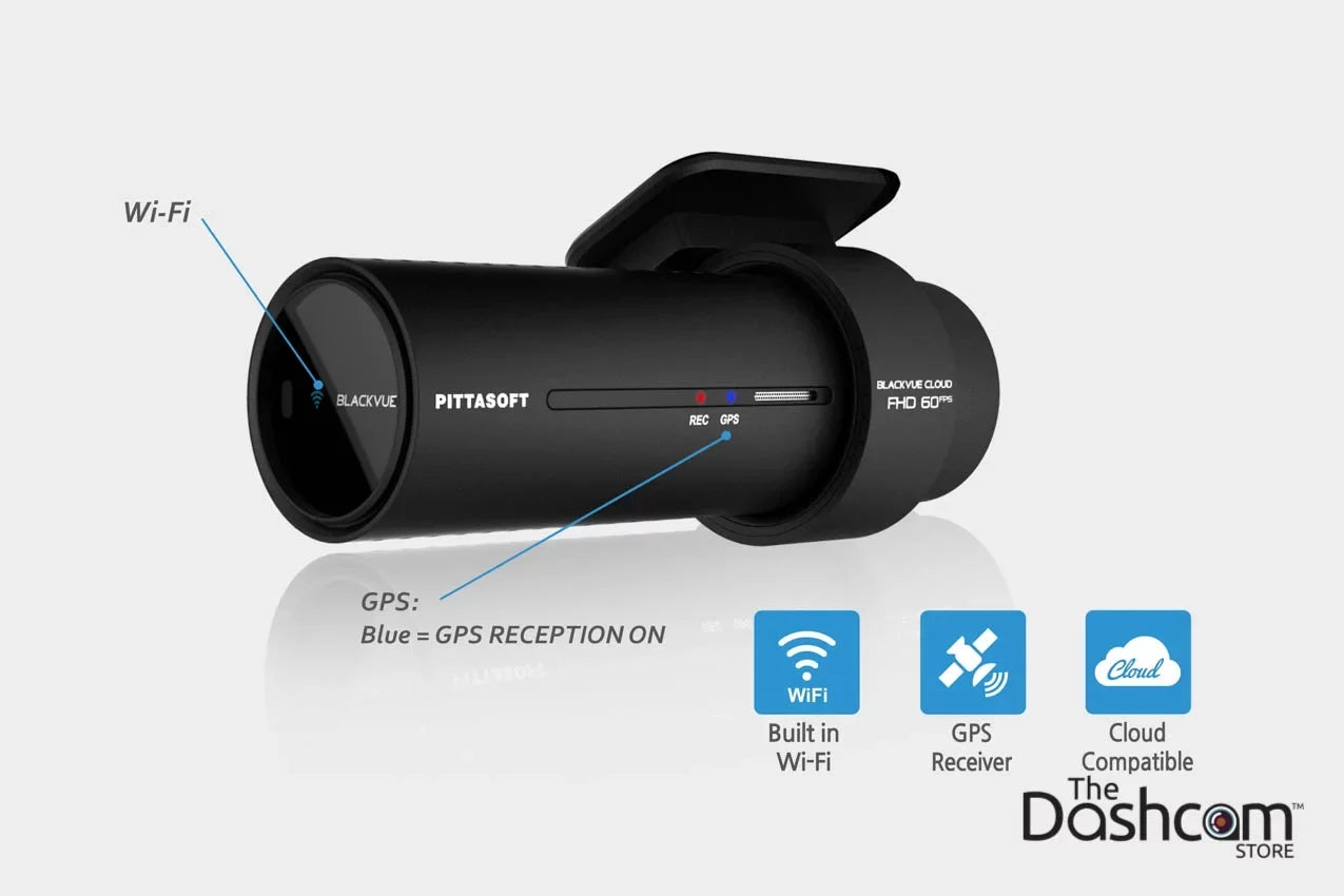 Jet DR750S-1CH Single-Lens 1080p/60fps GPS WiFi Dashcam w/ 16 GB Memory Card