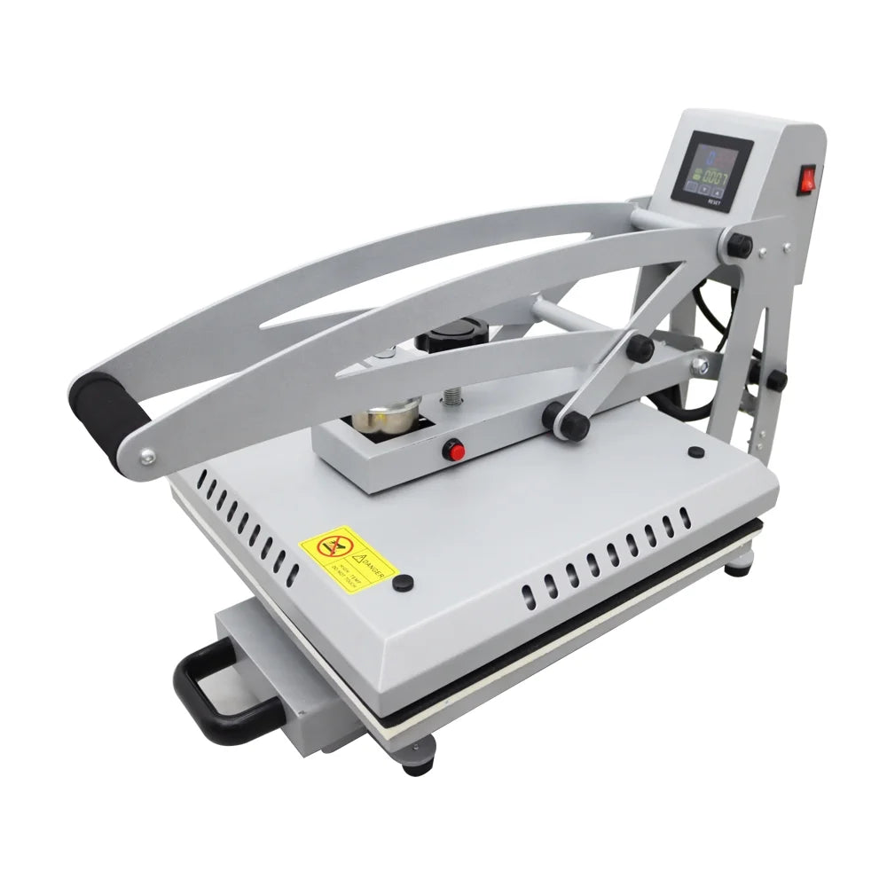 INTBUYING 15x15in Heat Press Machine Magnetic Semi-Automatic Transfer for T-Shirt Puzzle Pad Crafts