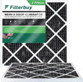 Filterbuy 18x18x1 MERV 8 Odor Eliminator Pleated HVAC AC Furnace Air Filters with Activated Carbon (2-Pack)