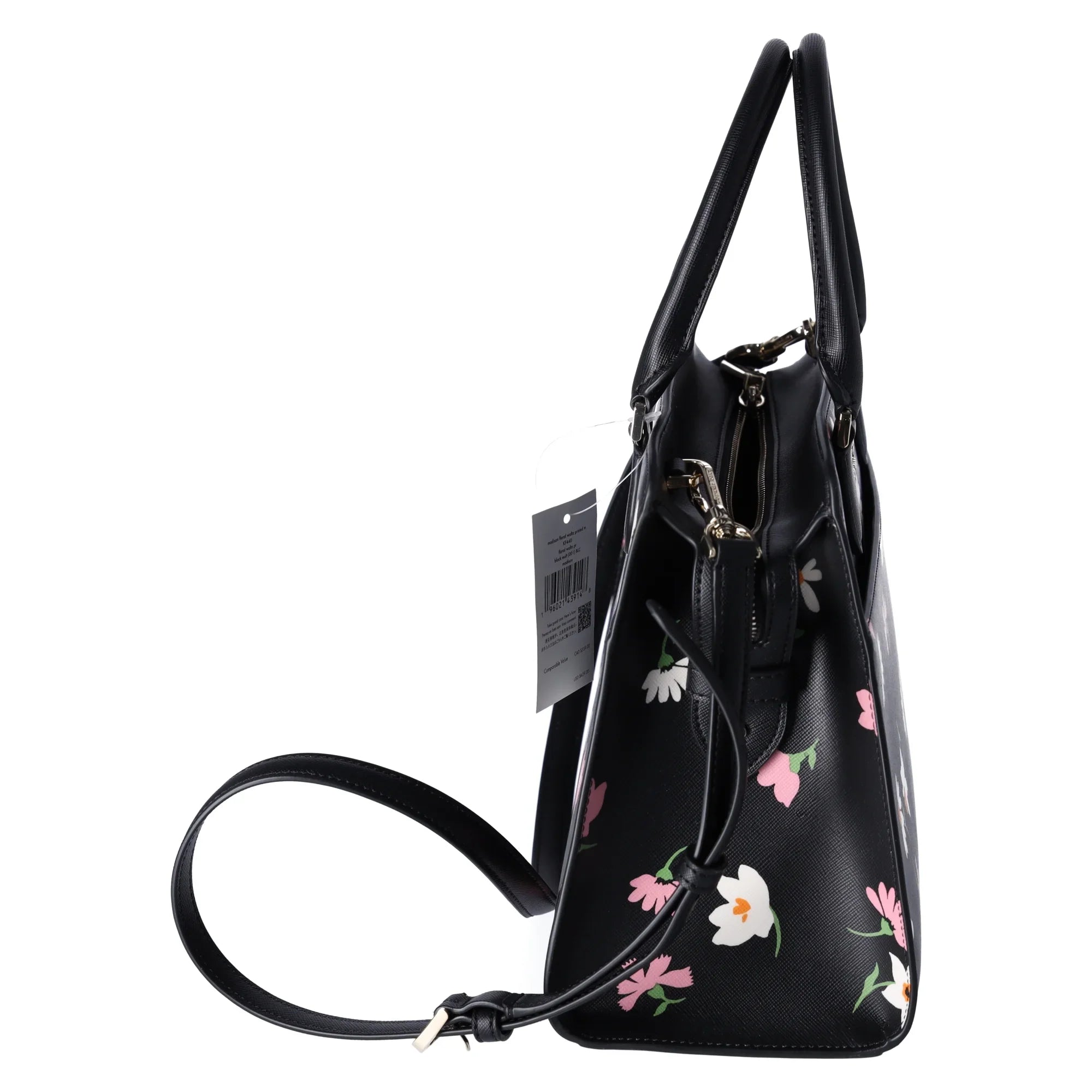 Kate Spade New York Madison Floral Waltz Medium Satchel Ebony Multi