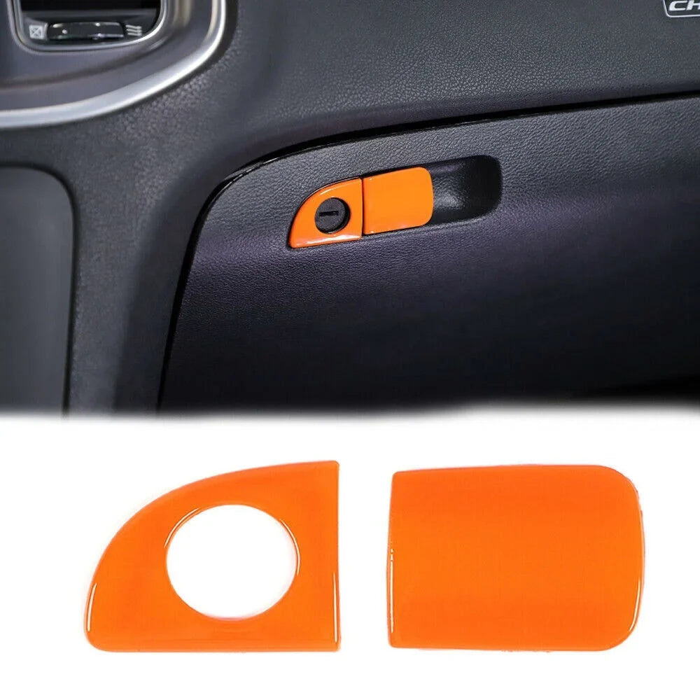 Teledu 17x Orange Set Center Console Dash Panel Cover Trim Kit