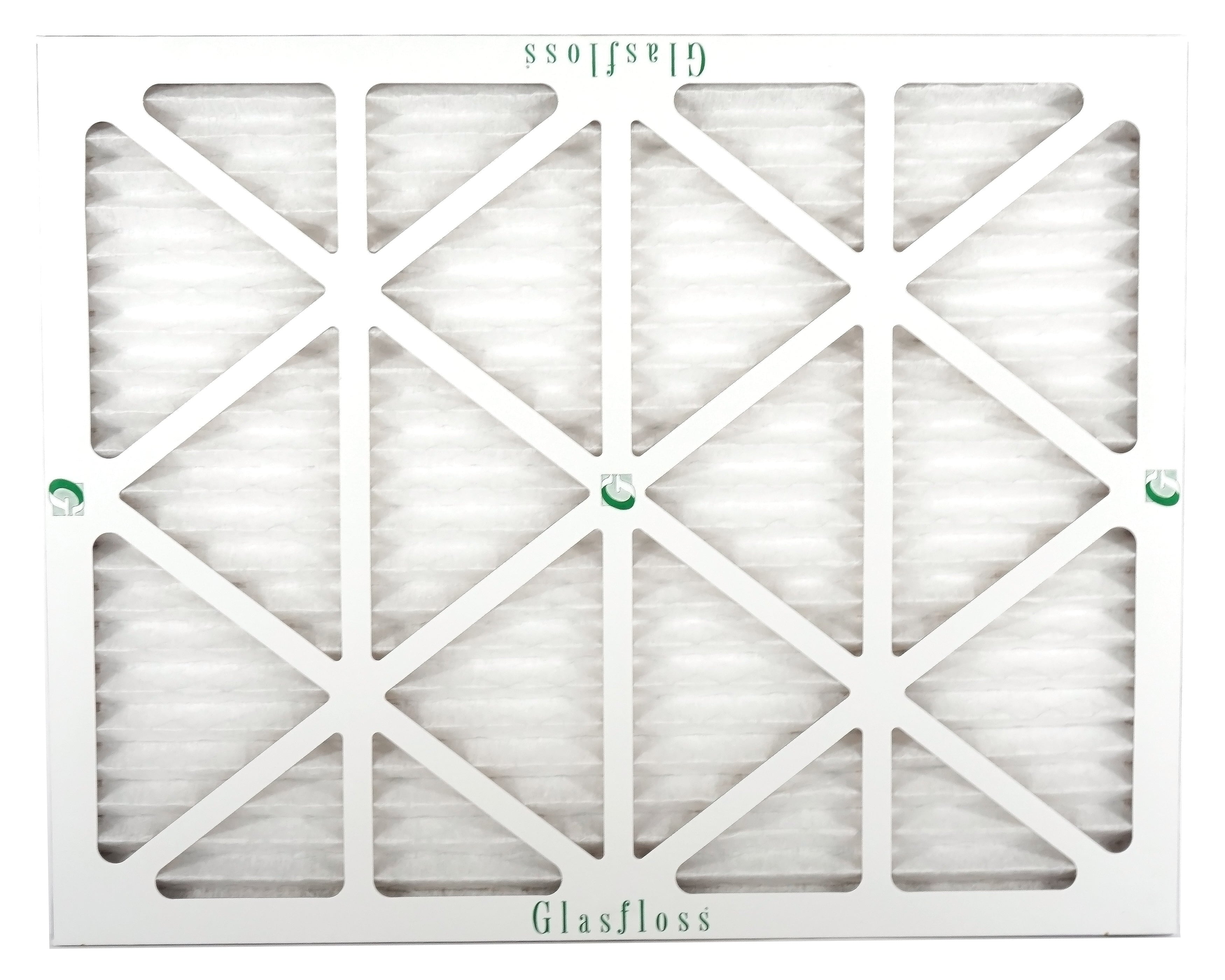 Glasfloss Air Filter 14x25x2 - 2" MERV 10 - (Pack of 6) - Pleated AC or HVAC Air Filter - Furnace Air Filter - Home or Office - Made In The USA.