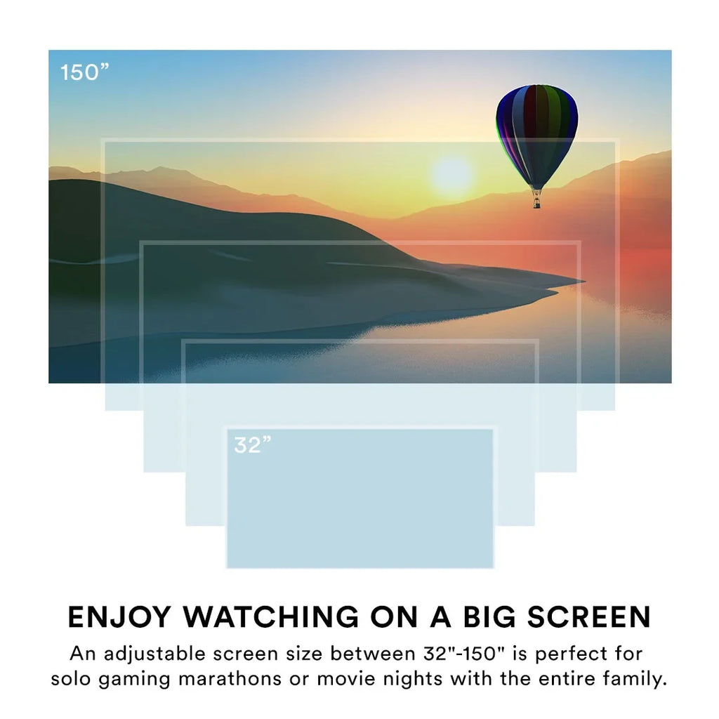 Core Innovations CJR600 150" LCD Home Theater Projector (White)