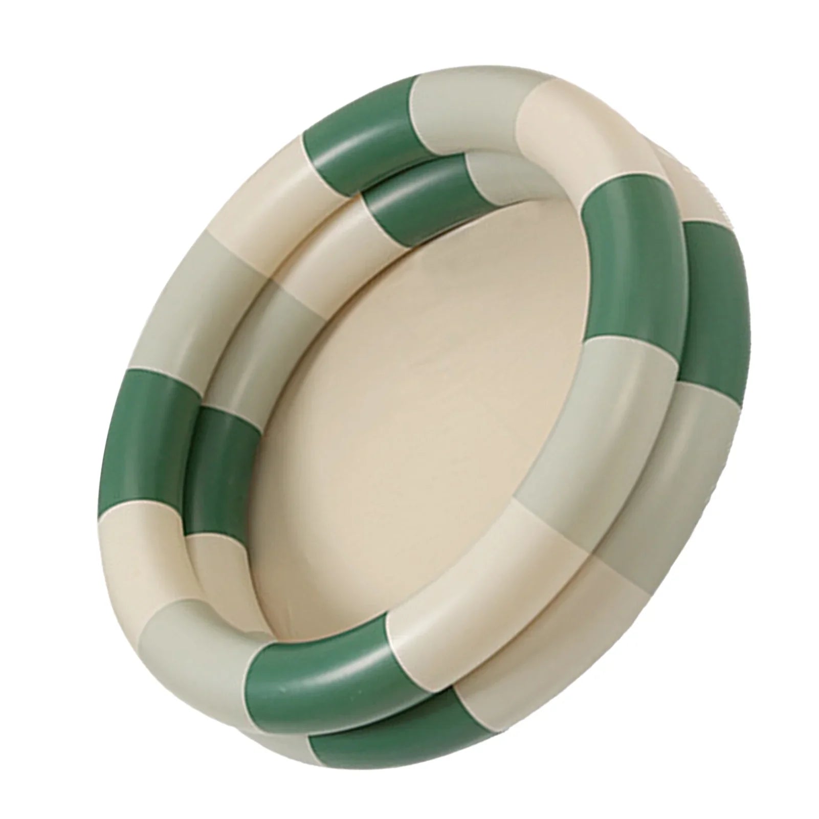 Goldmeet Inflatable Pool Baby Retro Blow Up Swimming Pool Family Cute Style Thickened Water Pool Green Stripe