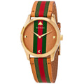 Gucci Men's G-Timeless 126 Three-Toned Leather 38mm Watch YA1264077