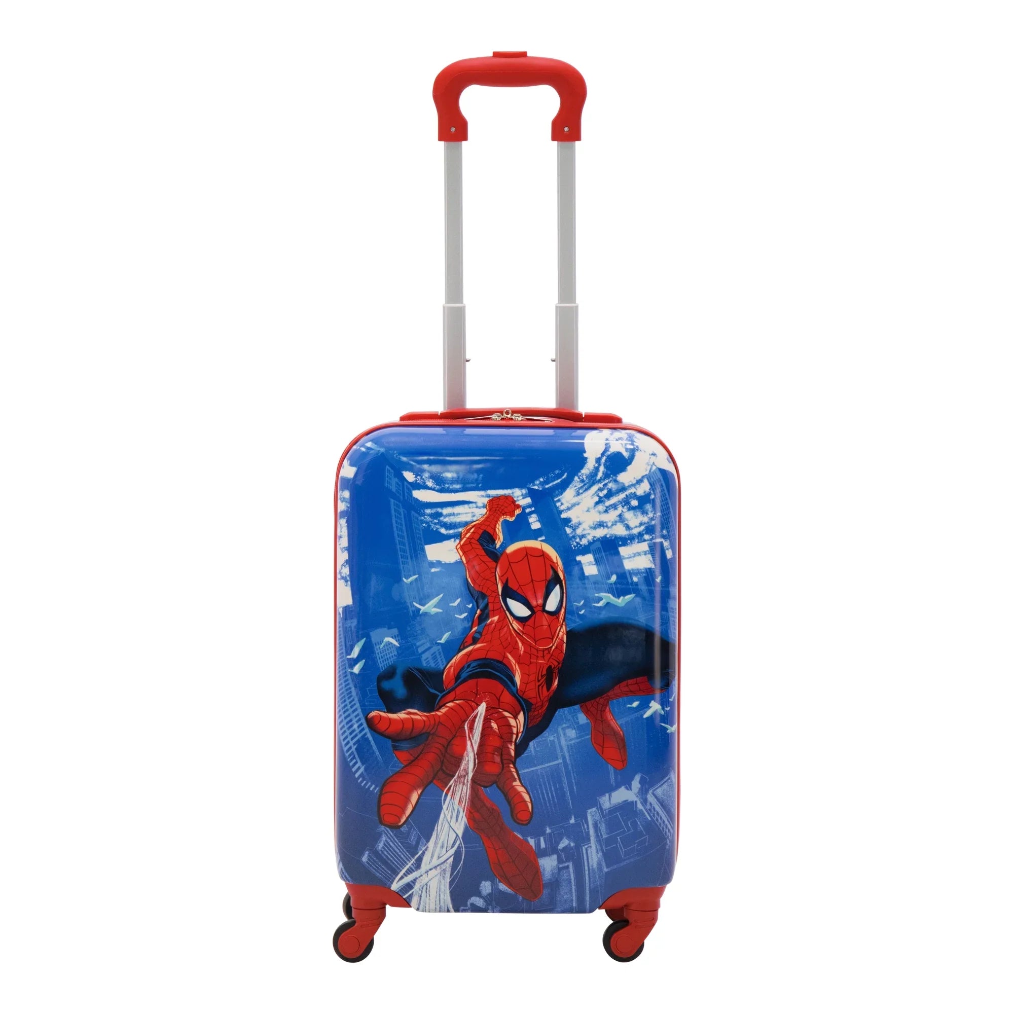 Marvel Spider-Man 21 Inch Kids Rolling Luggage, Hardshell Carry On Suitcase with Wheels, Blue