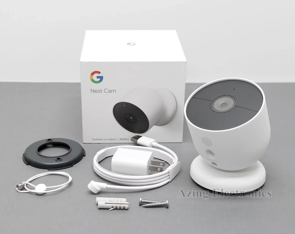 Pre-Owned G3AL9 Nest Cam GA01317-US Surveillance Camera (Battery) - White W/ LOOPS