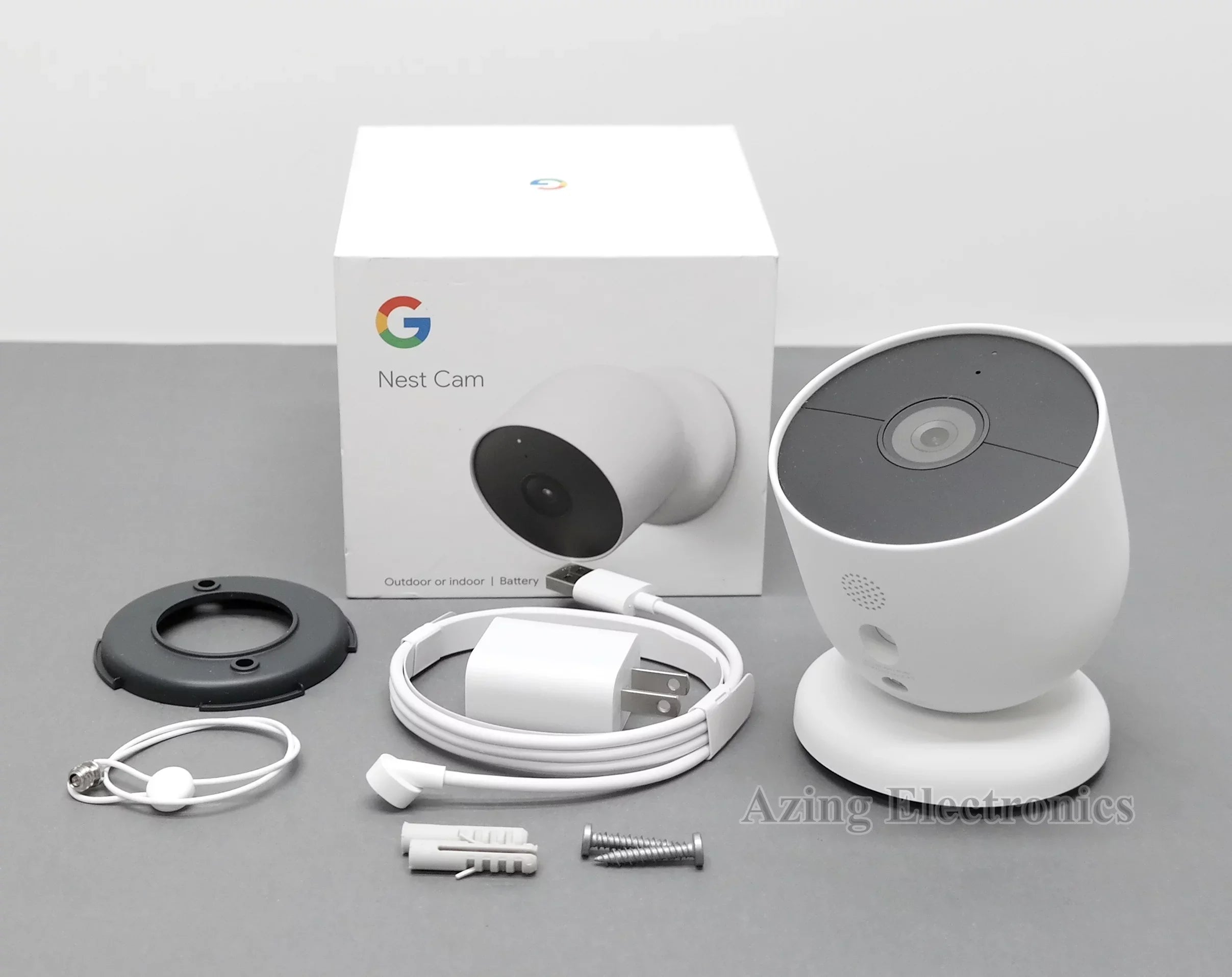 Pre-Owned G3AL9 Nest Cam GA01317-US Surveillance Camera (Battery) - White W/ LOOPS