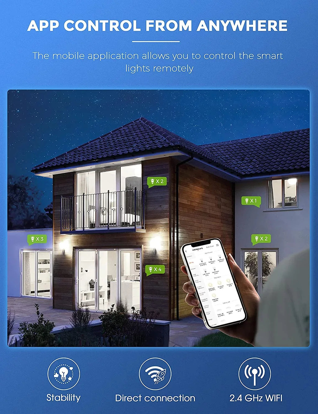 YANSUN A19 Smart Light Bulb Work with Alexa, Home & Siri,WiFi LED Bulb Daylight 5000K, 9W 60W, Dimmable, 850LM,4 Pack