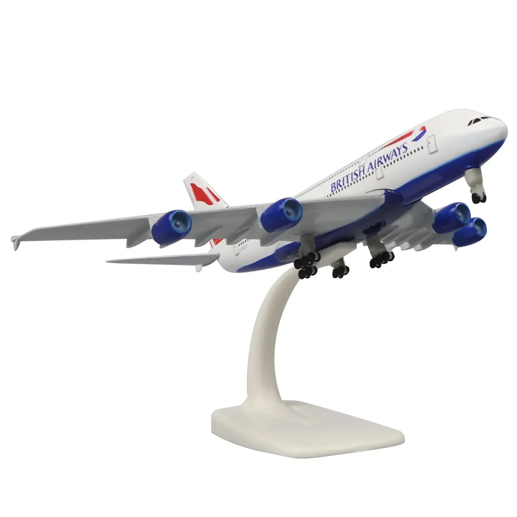 British Airways A380 Alloy Plane Model Retro and Elegant Decoration Aircraft Model for Living Room or Display Room
