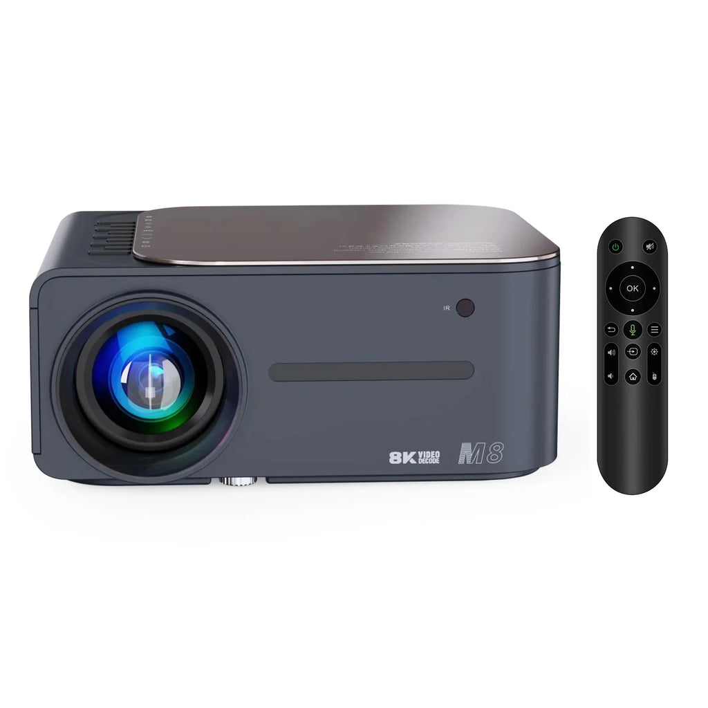 moobody Projector 8K HDR Ultra Clear 2.4G+5G WiFi BT5.0 Keystone Correction Android 9 80,inch Large Screen AI ligent Voice Control