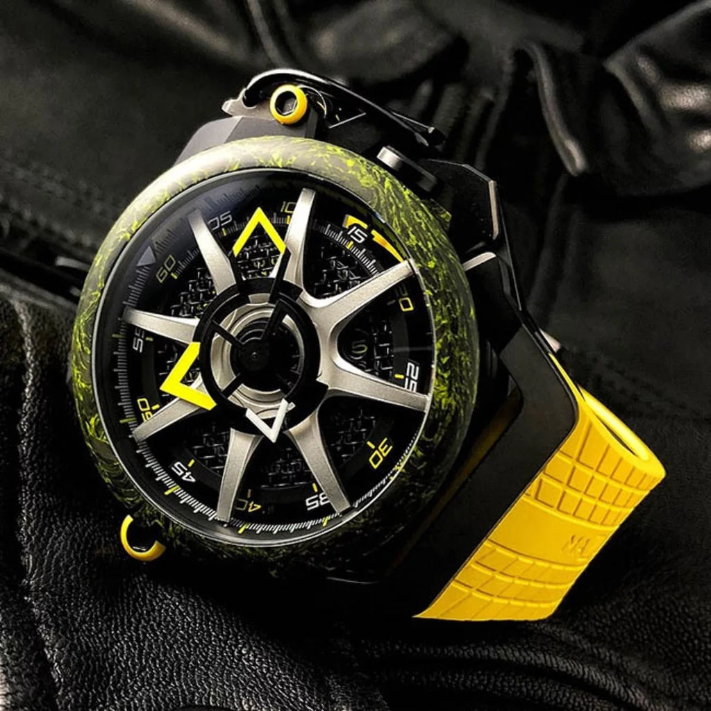 Mazzucato Rim Monza Reversible Chronograph Twin Dial Automatic Men Watch for Adult - Dark