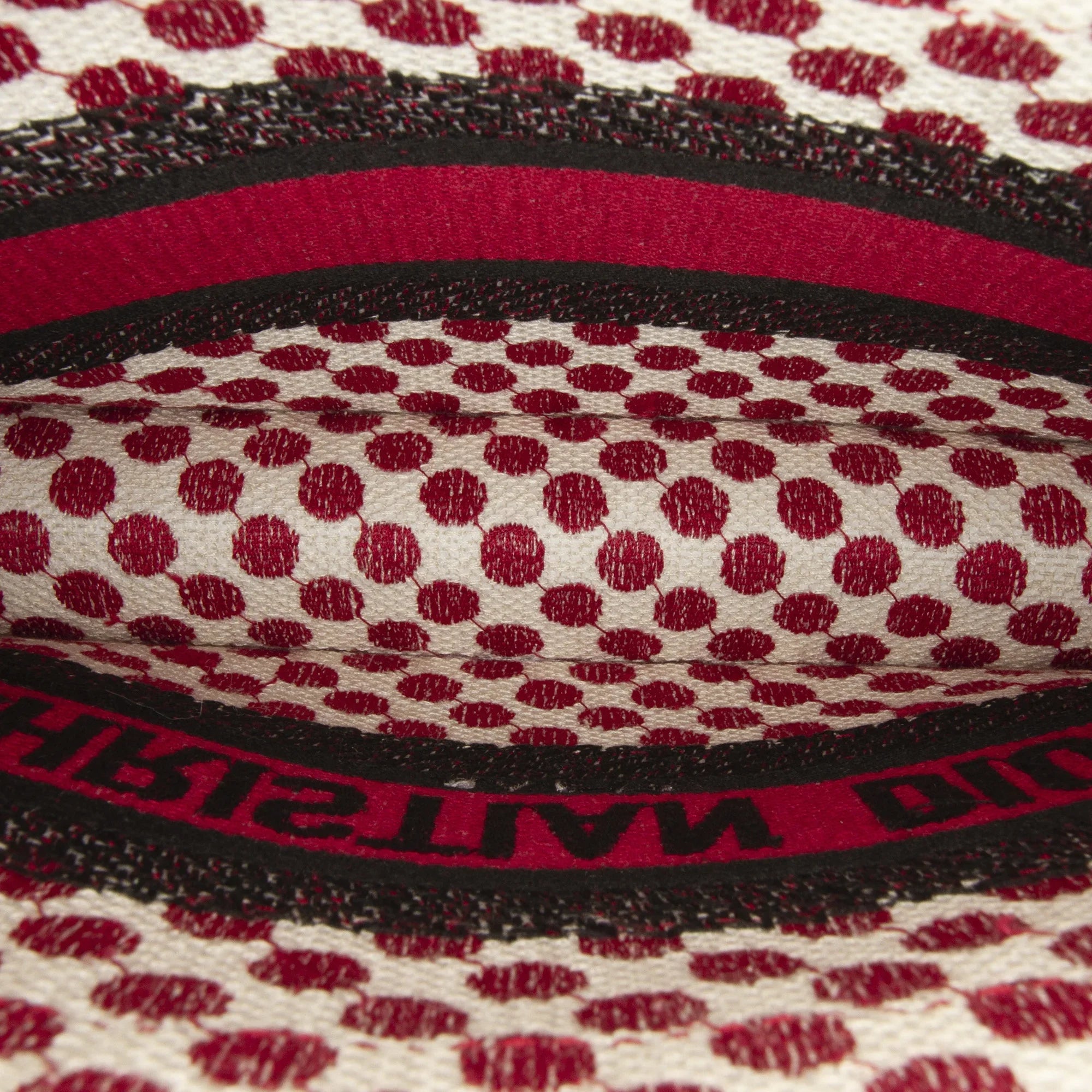 Pre-Owned Authenticated Dior Mini Dioramour Book Tote Canvas Fabric Red Tote Bag Unisex (Good)