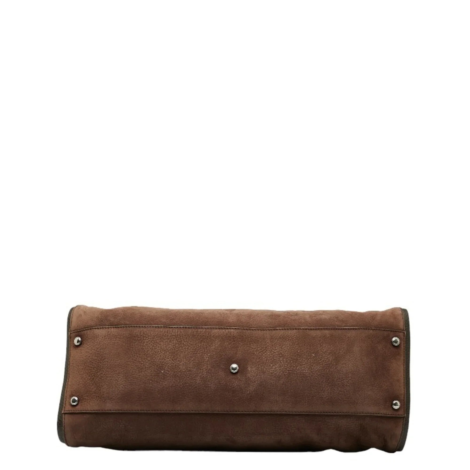 Pre-Owned Cartier Marcello Handbag Brown Suede Leather Ladies CARTIER (Good)