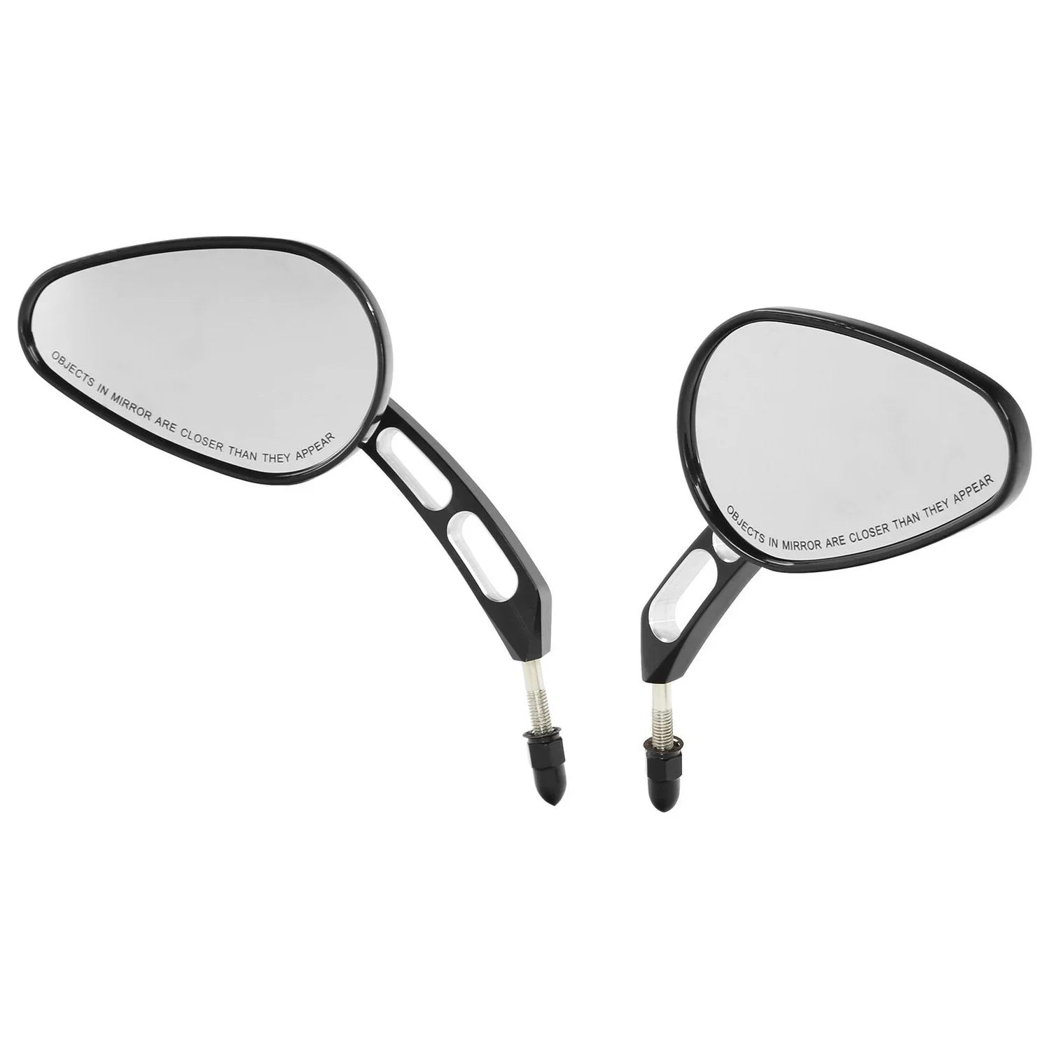 Teledu Dark Rear View Mirrors Harley Softail Deluxe FLSTN Fits 2005-2017 Fits 2016 8mm