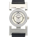 Pre-Owned Hermes Paprika Watch Stainless Steel PA1.230 Quartz Ladies HERMES Diamond Bezel (Good)