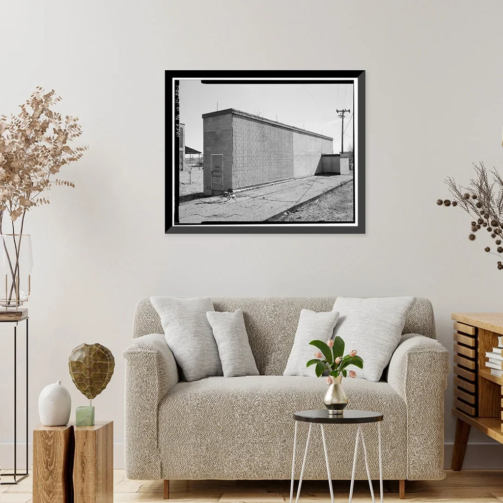 Historic Framed Print, Rocky Mountain Arsenal, Sarin Storage Building, 3320 feet South of Ninth Avenue; 30 feet East of R, Commerce City, Adams County, CO, 17-7/8" x 21-7/8"