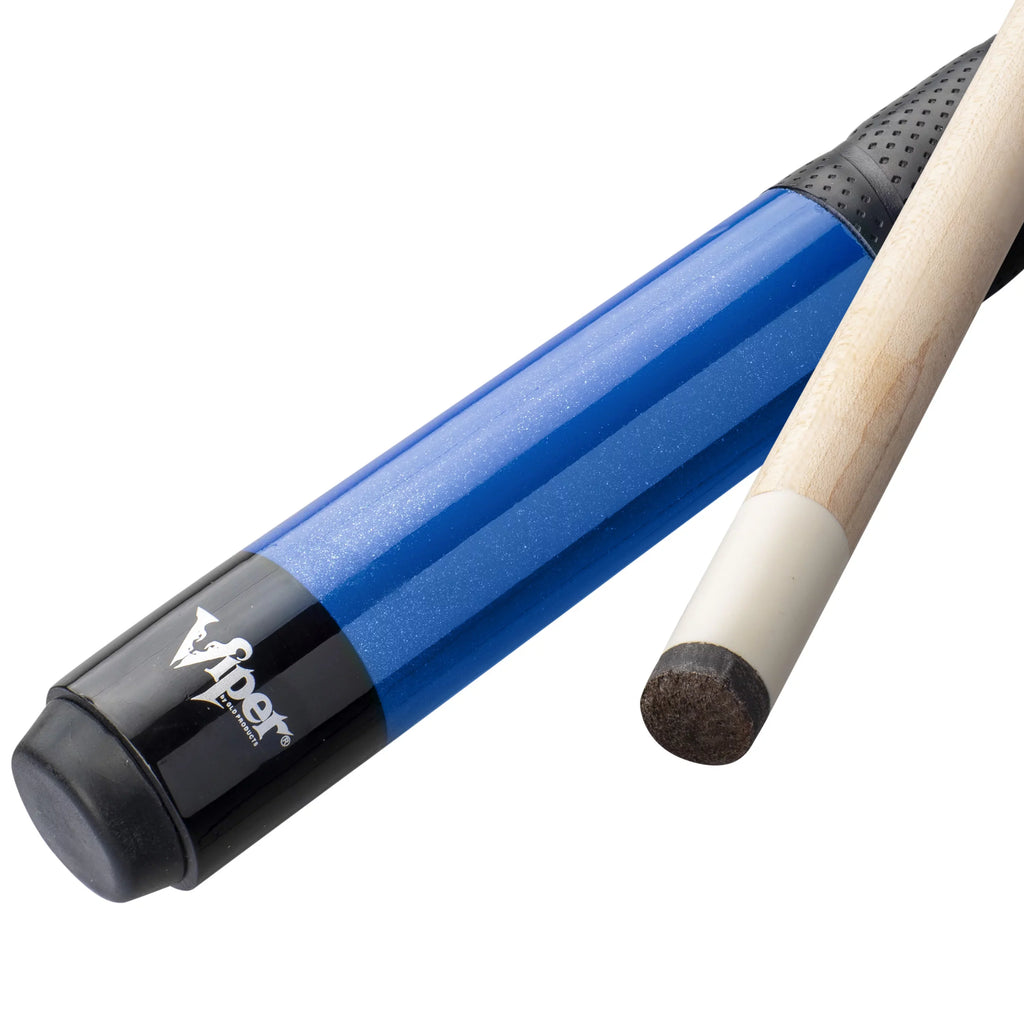 Viper Sure Grip Pro 58" Billiard/Pool Cue, 2 Piece, Blue, 19 Ounce